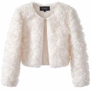 White coat with 3D flowers – Elegant